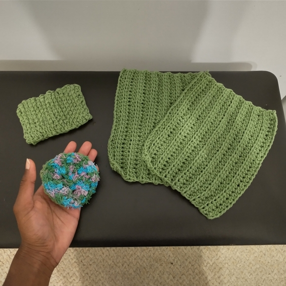 Handmade Wash/Dishcloths, Hand Scrubbie, & Sponge Bundle - Cotton - Picture 2 of 8